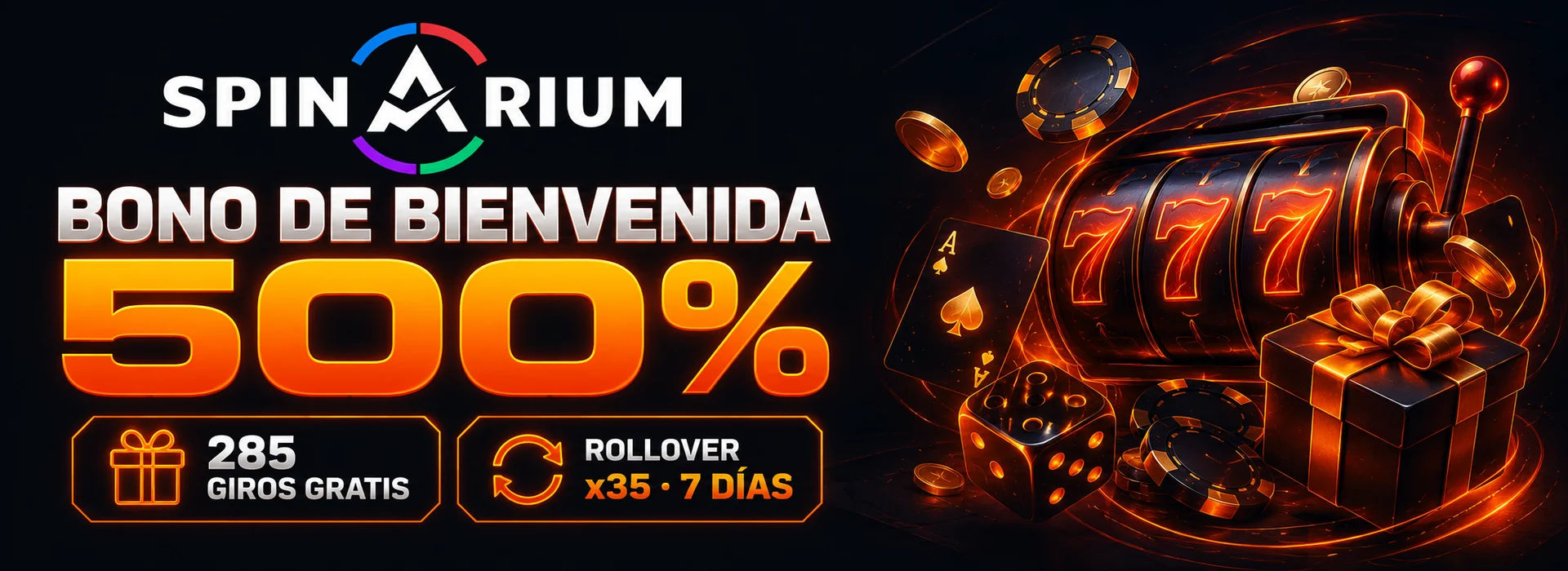 Bono de bienvenida de Spinarium: 500% hasta $6.000.000 + 285 giros gratis